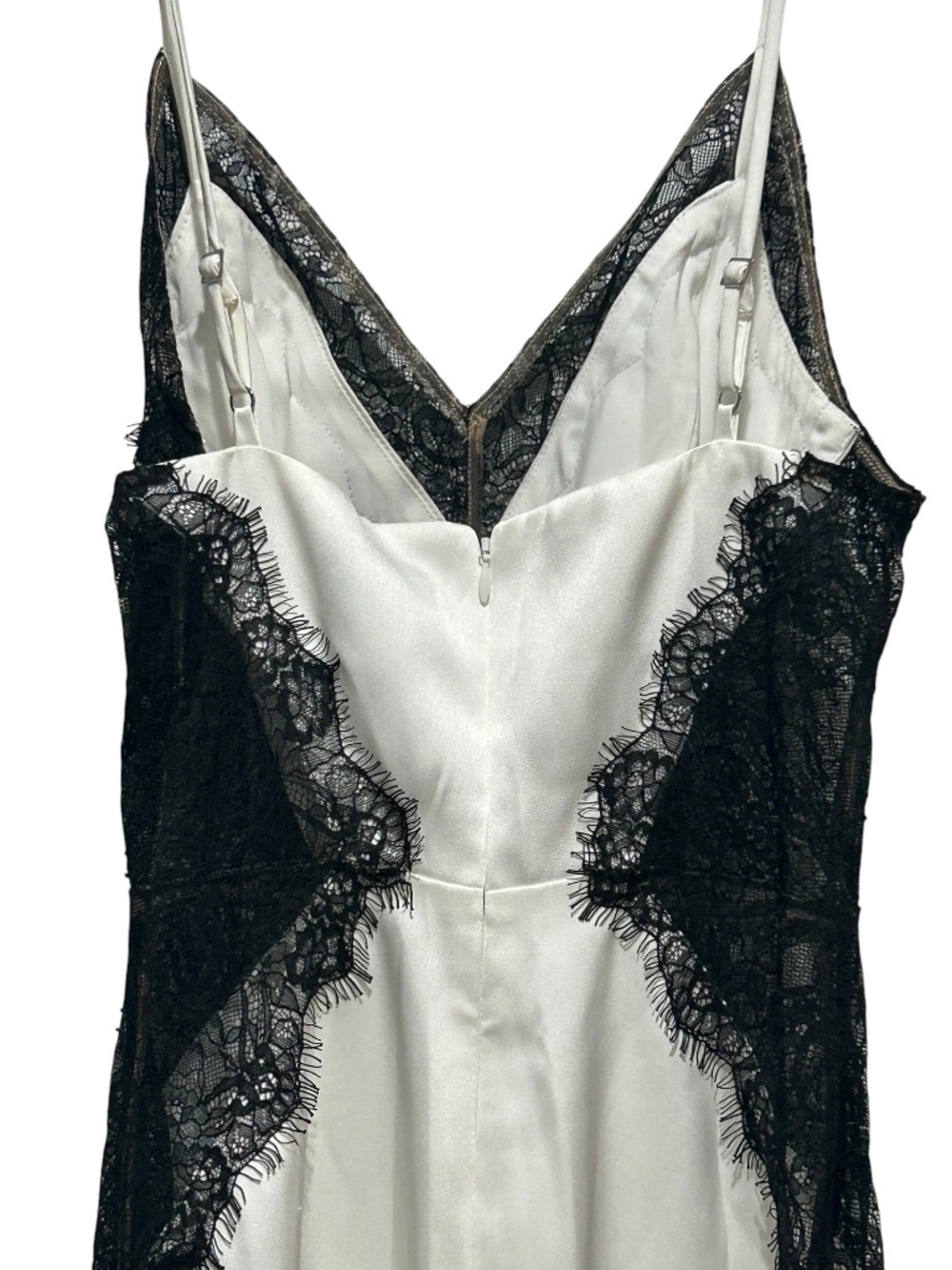 NWT NBD White Dress with Black Lace Women's Size S Small New with tag - Picture 6 of 9